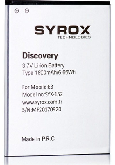Syrox General Mobile Discovery 1 E3 Batarya B152
