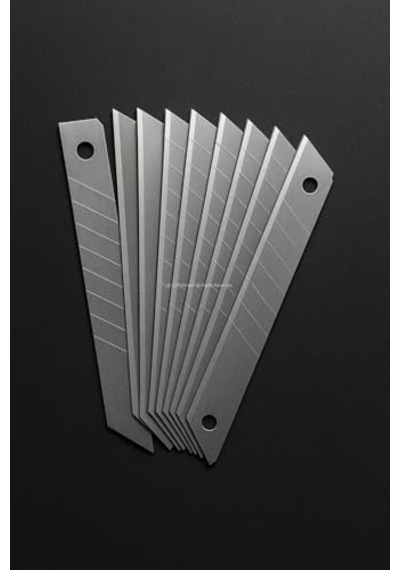 Tr Yedeği 18 Mm X 0 5 Mm Karbon Çelik Ultra Keskin Dayanıklı Uç 7 Kırımlı Endüstriyel Kesici Bıçak Yedek Par