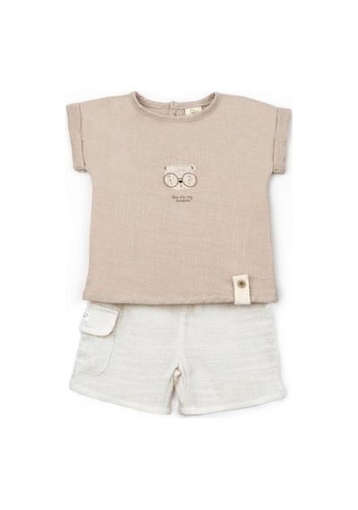 Babycosy Organic Wear Bebek Kısa Kollu Tişört Ve Pantolon Takımı, %100 Pamuk, Bebek Ve Yenidoğan Serisi - Csym7103 Vizon Babycosy Organic Wear Bebek Kısa Kollu Tişört Ve Pantolon Takımı, %100 Pamuk, Bebek Ve Yenidoğan Serisi - Csym7103 Vizon