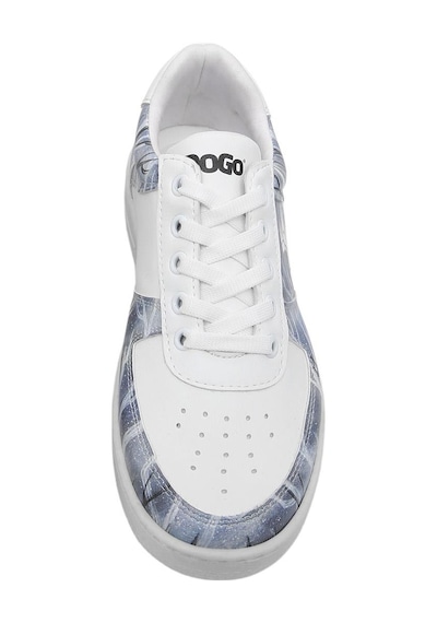 Kadın Vegan Deri Beyaz Sneakers - The Night İs Dark Tasarım Çok Renkli