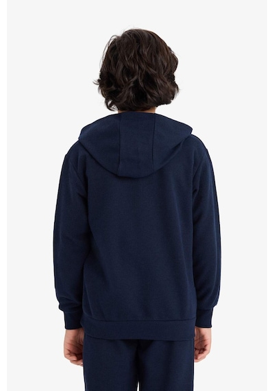 Defacto Erkek Çocuk Kapüşonlu Pike Fermuarlı Sweatshirt B6503a826spnv135 Lacivert-nv135