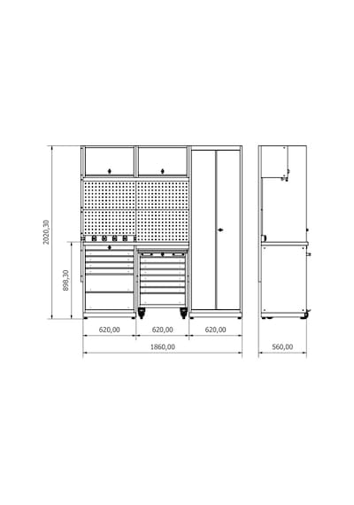 1.8 Metre Modüler Çalışma Tezgahı İe.36.18.06