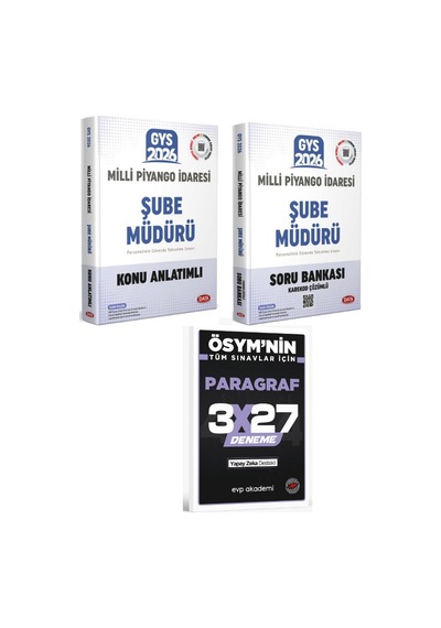 Data 2026 Milli Piyango İdaresi Genel Müdürlüğü Gys Şube Müdürü Konu+ Soru+ Evp Akademi Paragraf