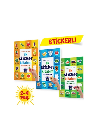 Yükselen Zeka Yapıştır-Çiz-Boya İlk Sticker Kitabım (2-4 Yaş)