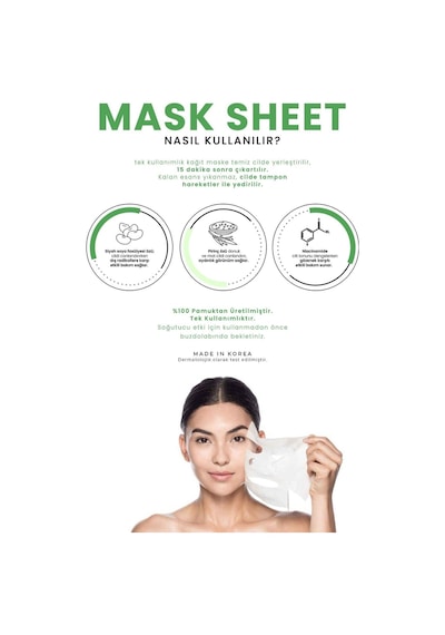 Niacinamide Ve Siyah Fasülye Ile Gözenek Karşıtı Kağıt Maske Mask