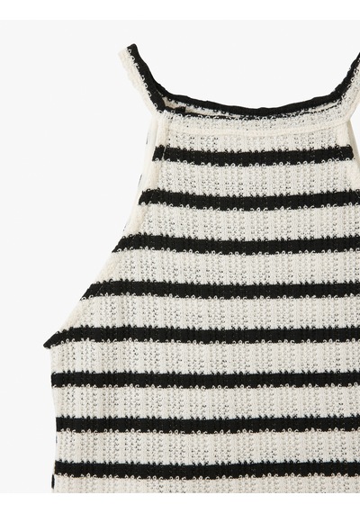 Koton Çizgili Halter Yaka Kolsuz Crop Kroşe Üst Siyah Çizgili 5sal30079ık Siyah Çizgili Koton Çizgili Halter Yaka Kolsuz Crop Kroşe Üst Siyah Çizgili 5sal30079ık Siyah Çizgili