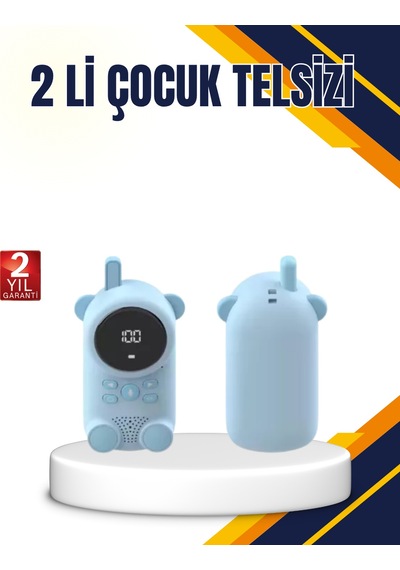 Çocuk - 561 - ve Bebek Telsizi 22 Al - Vox Modu - Usb Şarjlı - Spt-GLD - Renkli Ekran