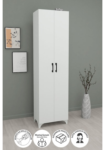 Bofigo 8 Raflı 2 Kapaklı Çok Amaçlı Mutfak Dolabı Banyo Dolabı Çok Amaçlı Dolap Cemre Beyaz Bofigo 8 Raflı 2 Kapaklı Çok Amaçlı Mutfak Dolabı Banyo Dolabı Çok Amaçlı Dolap Cemre Beyaz