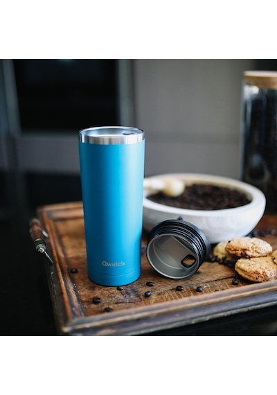 Qwetch QM6096 Isı Yalıtımlı 470 ML Termos Mug – Mavi