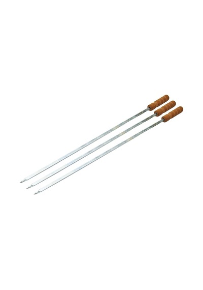 İbico T-500 Mangal Şişi 50cm Tavuk Kanat Dar Yassı Ahşap Saplı - 100'li Paket