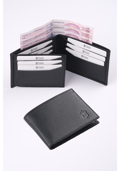 Ancora Leather Hakiki Deri Erkek Cüzdan-26500 Siyah