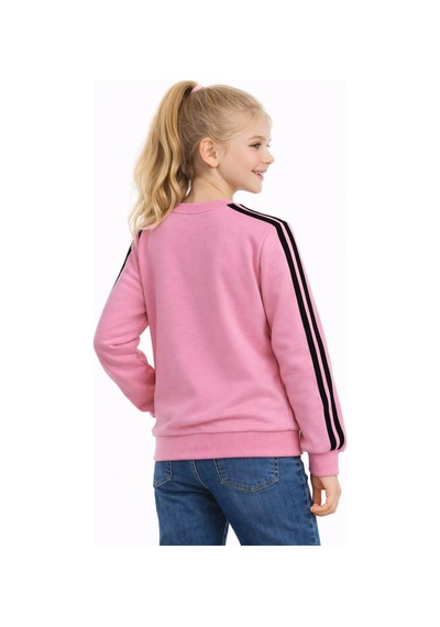 Kız Çocuk Kol Şeritli Sweatshirt Bgl-st05269 Pembe