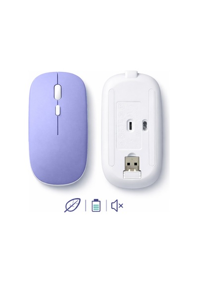 Dual Mode Kablosuz Mouse Bluetooth Usb Dongle Çoklu Cihaz Destekli Şarjlı Ve Sessiz Kullanım 1507