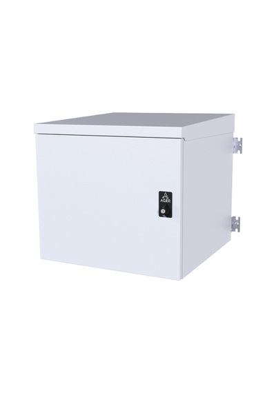 Ager 12u 600x600 Ag-ob12u6060b2-d-a-m1-12u6060 Montajlı Basıc Outdoor Duvar Tıpı Kabınet On Metal Kapak Ikı Adet Kelebek Kılıtlı D-b2 7035 Dıs Ortam