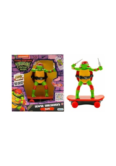 Tu814001 Tmnt Ninja Kaplumbağalar Çek Bırak Kaykay Figür - 71055