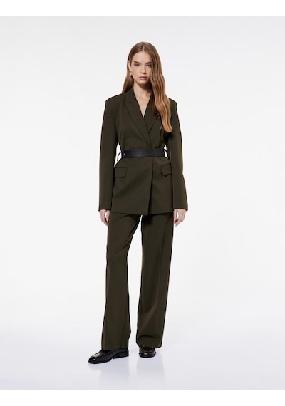 Koton Koton X Sima Tarkan - Nervürlü Cepli Straight Fit Kemerli Bol Paça Pantolon Yeşil 6wak40045ew Koyu Haki Koton Koton X Sima Tarkan - Nervürlü Cepli Straight Fit Kemerli Bol Paça Pantolon Yeşil 6wak40045ew Koyu Haki
