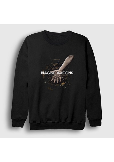 Presmono Unisex Friction Imagine Dragons Sweatshirt Siyah