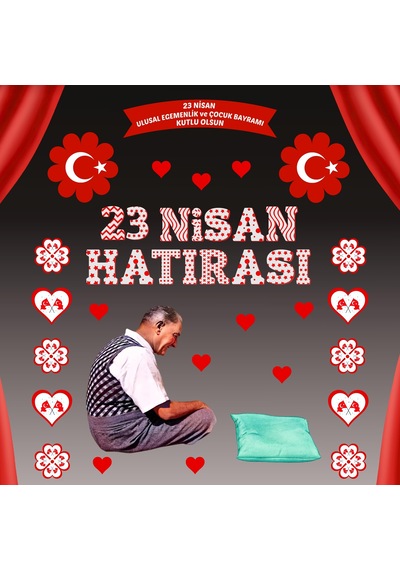 23 Nisan Ulusal Egemenlik Ve Çocuk Bayramı Pvc Vinil Pano Süsü 160x160 Cm Tek Parça Okul Sınıf Panosu Model 09 7