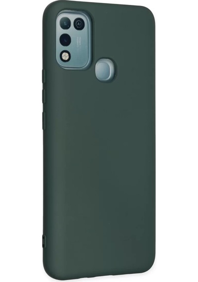 Newface İnfinix Hot 10 Play Kılıf Nano İçi Kadife Silikon - Koyu Yeşil
