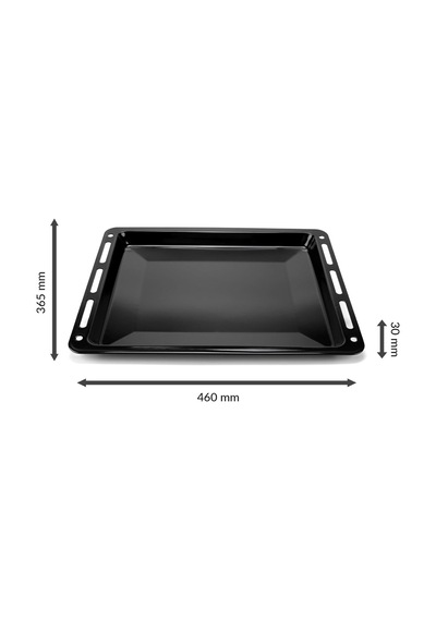 Ankastre Emaye Fırın Tepsisi 46,0x36,5x3cm Bosch Siemens Beko Arçelik Vestel Profilo Uyumlu Siyah Renk Diğer