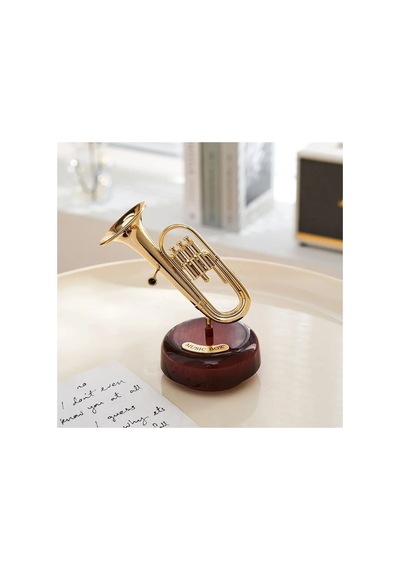 Retro Desenli Music Box Hediyelik Dekor Desenli Hediyelik Eşya Dekor Müzikli Kutu Hediyelik Desenli Saksafon