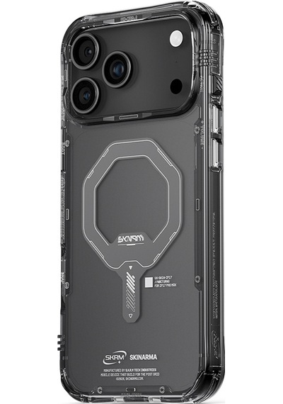 Apple Uyumlu iPhone 17 Pro Kılıf M-safe Şarjlı Şeffaf Airbag Saido Mag-charge Kapak Füme Füme