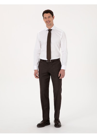 Cacharel Kahverengi Slim Fit Kumaş Pantolon Cacharel Kahverengi Slim Fit Kumaş Pantolon