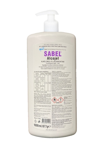Sabel Alcojel Alkol Bazlı El Dezenfektanı 1 L