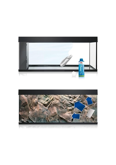 Akvaryum Poster 3 - Siyah/beyaz- Boyut Xl, 120 X 60 Cm İla 150 X 60 Cm