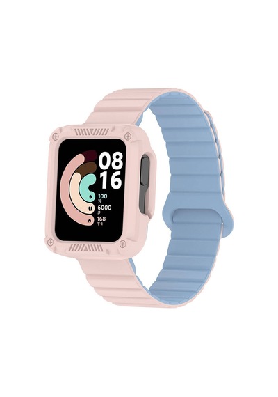Xiaomi Redmi Watch 1 Silikon Kordon Zore Krd-105 Strap Kayış-pembe-mavi