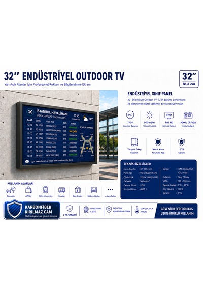 Endüstriyel Outdoor Tv 32"