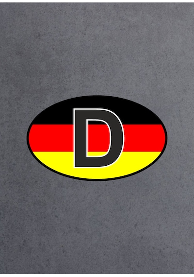 Almanya Plaka Logo Sticker, Araba Oto Sticker 02176 10X6 Cm
