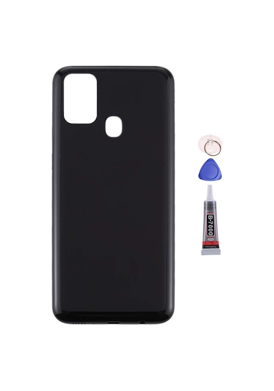 Samsung M31 Siyah Uyumlu Arka Kapak Batarya Kapağı Pil Kapağı Yapışkan Ve Sökme Aparatıyla Beraber Full Set Siyah