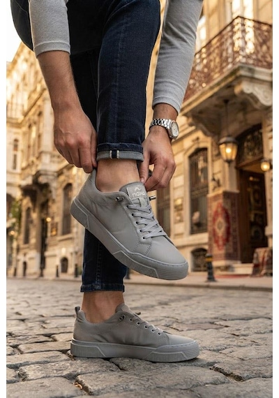 Fort Noka North Rahat Lastik Bağcıklı Sneaker Keten Erkek Ayakkabı GRİ