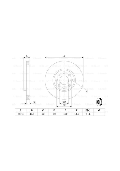 Opel Corsa D 1.4 2006-2014 Bosch Ön Disk 2 Adet