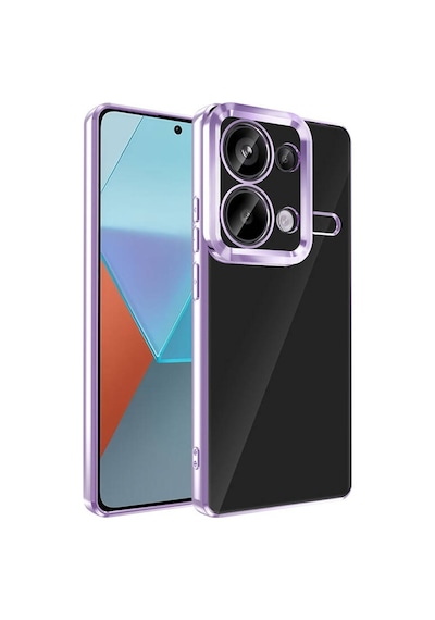 Redmi Note 13 Pro 4g Şık Tasarımlı Ve Parlak Omega Premium Silikon Kılıf Lila