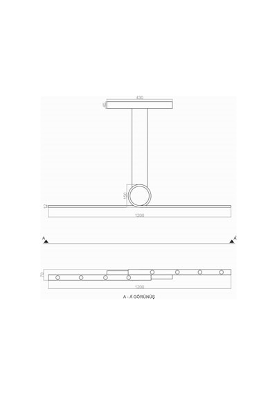 Tra20102 Eco 120 Cm Led Avize Sarkıt Eyes
