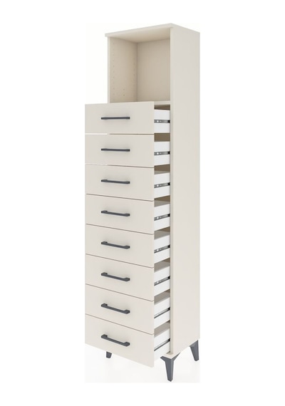 Arges Dolap Tek Raflı 8 Çekmeceli 44x30x182 Aytaşı-aytaşı Aytaşı