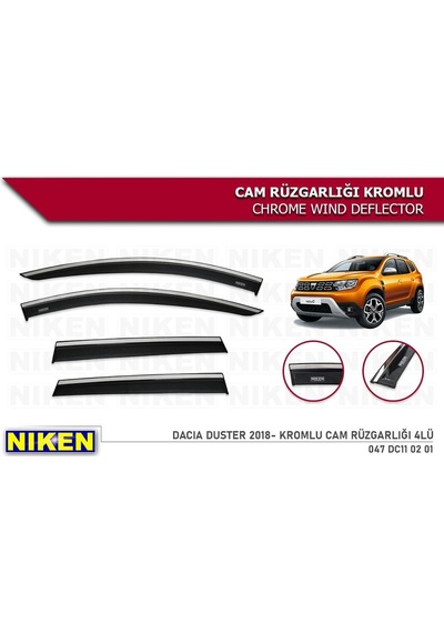Dacia Duster Kromlu Cam Rüzgarlığı Niken 2018+