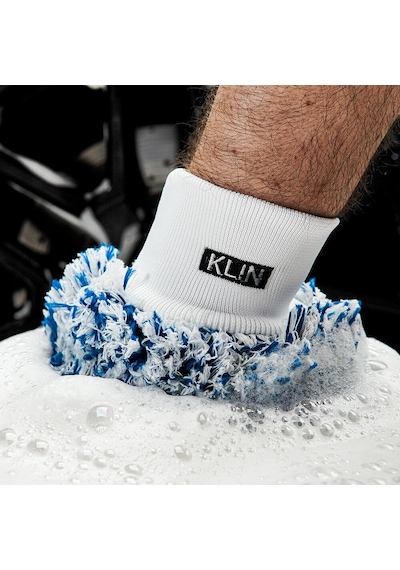 Klın Wash Mitt Mikrofiber Araç Yıkama Eldiveni Mavi - 20x18 Cm