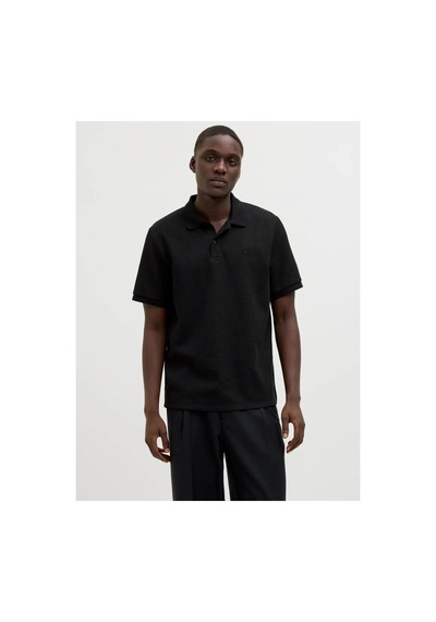 Jack & Jones Jack&jones 12268130 Yakali Erkek Tshirt - Siyah
