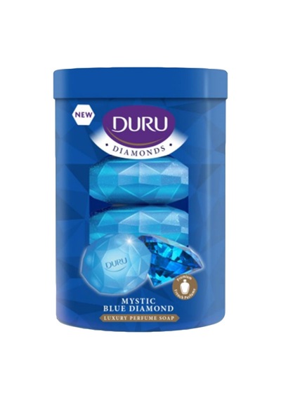 Duru Diamond Sabun 4 90 G Blue - Elmas Görünümlü Lüks Parfüm Kokulu Özel Sabun 2'li Ekonomik Pa Tarı Diğer