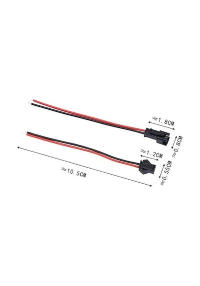 2 Pin Sm Jst Kablo 10Cm Erkek - Dişi 1 Takım 2 Li Kablo Söketi 1 Adet