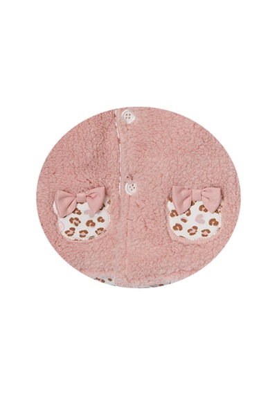 Dear Enika Andywawa Kız Bebek Leopar Desenli Pembe Yumuşak Mont Ac22078rep Çok Renkli