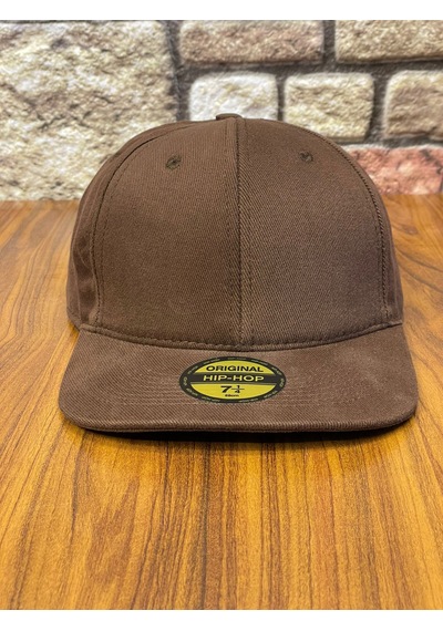 Hamze Hip Hop Snapback Rapper Basic Gabardin Cap Şapka Kahverengi