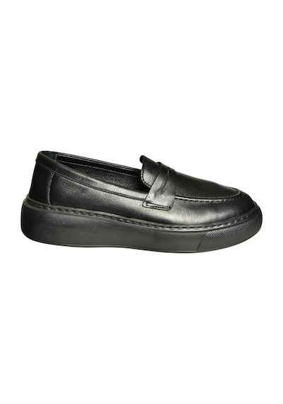 Fox Shoes U555026103 Siyah Hakiki Deri Günlük Kadın Ayakkabı Siyah-hakiki Deri