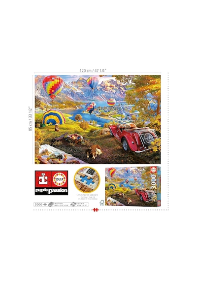Educa 3000 Parça Sıcak Hava Balonu Vadisi Puzzle - 19947 - Hot Air Balloon Valley