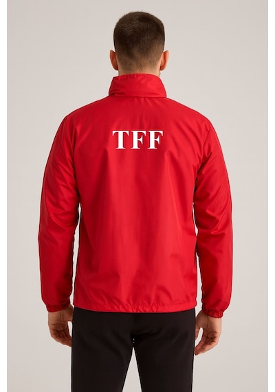 Kırmızı Astarlı Yağmurluk, Tff Armalı Ve Tff Yazılı K0170