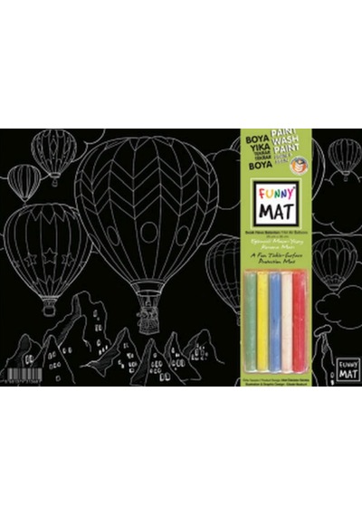 Funny Mat Black Tebeşirli Sıcak Hava Balonu 25x35 Cm