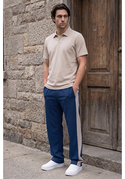 Tommylife Parlament-taş Yüzeyi Dokulu Standart Fit Palazzo Erkek Pantolon - 82171